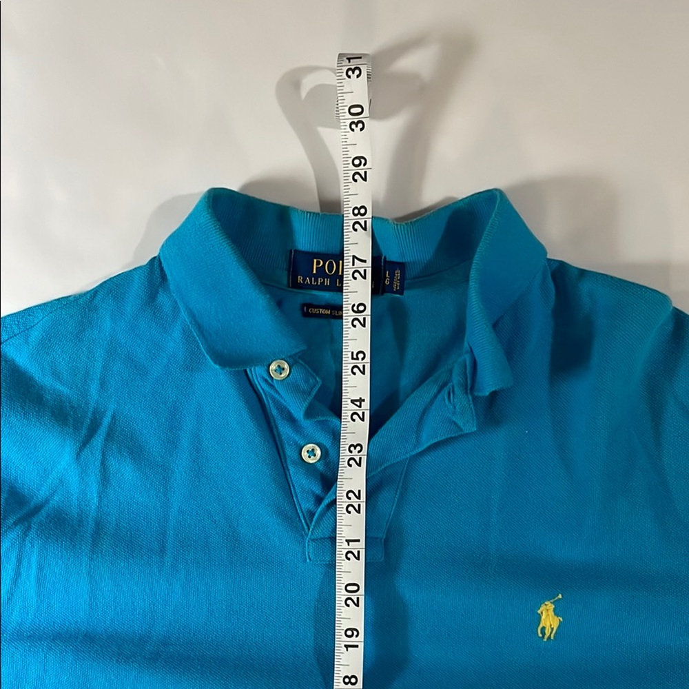 Polo by Ralph Lauren Men's Vibrant Blue Polo Shirt 100% Cotton Slim Fit Large - Picture 4 of 8